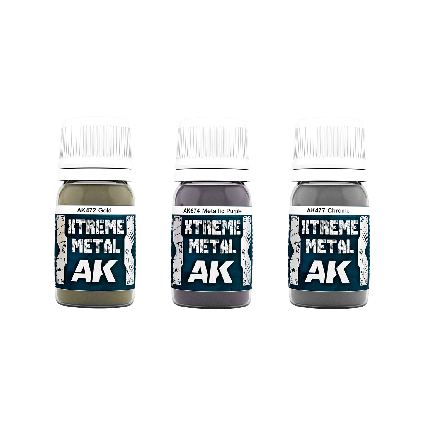 AK Interactive Xtreme Metal Chrome Paint - 30ml Bottle (AK477) For Models & Miniatures